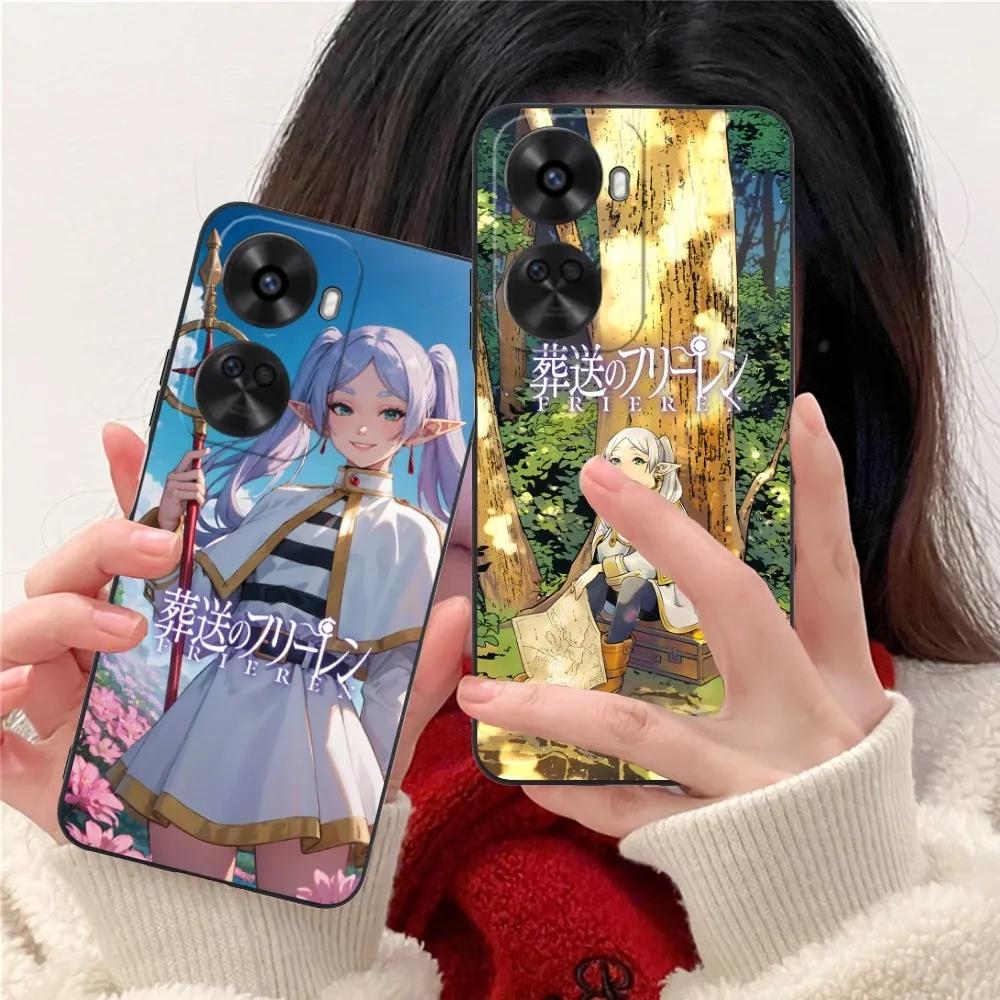 Anime Frieren Mobile Cell Phone Case for Huawei Nova 12 11 10 9 8 7 Pro SE 5G Black Soft Phone Cover Funda